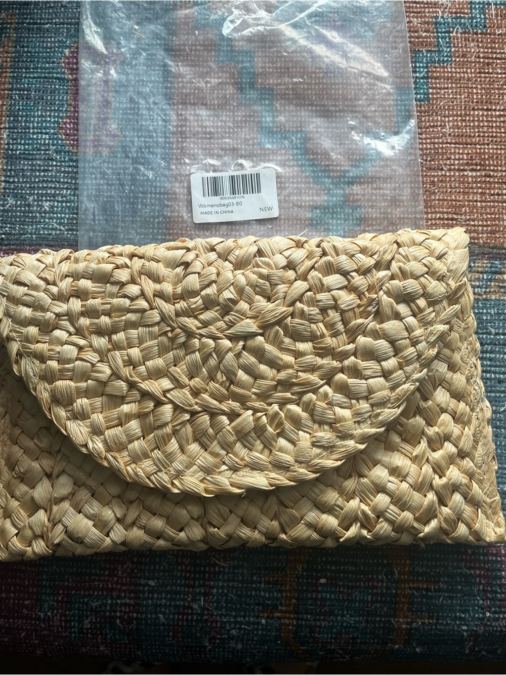 Boutique Natural Straw Woven Clutch